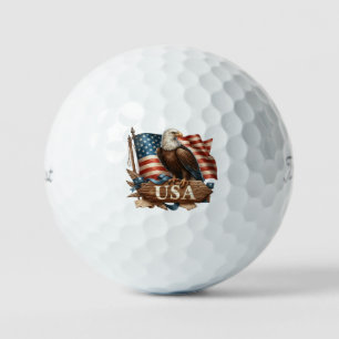 Balles De Golf Bals de golf d'aigle patriotique