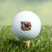 Balles De Golf Bals de golf d'aigle patriotique (T-shirt Insitu)