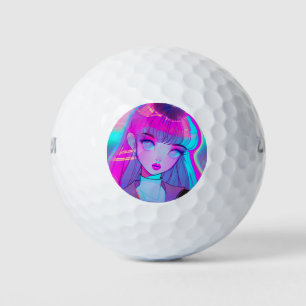Balles De Golf Bals de golf de fille mignonne Neon Anime