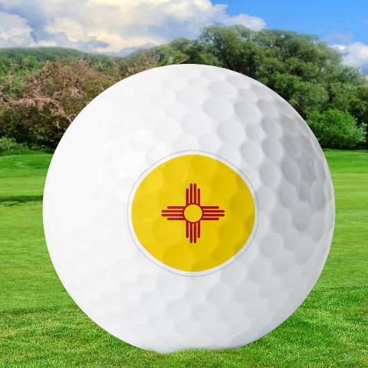 Balles De Golf Bals de golf du Nouveau-Mexique, drapeau de l'État