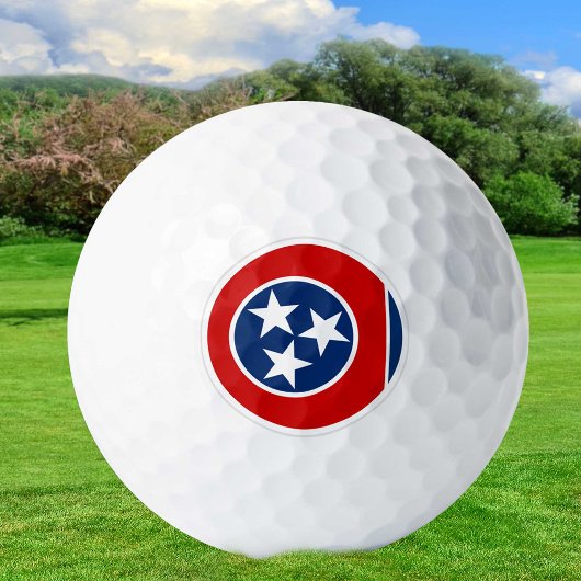 Balles De Golf Bals de golf du Tennessee, drapeau de l'état / Pat