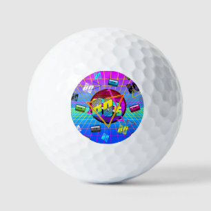 BALLES DE GOLF BANDE CASSETTE RÉTRO OLD SCHOOL DES ANNÉES 80
