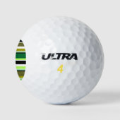 Balles De Golf Bandes blanches vert mignonne (Logo)
