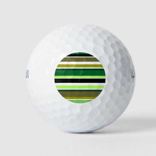 Balles De Golf Bandes blanches vert mignonne (Devant)