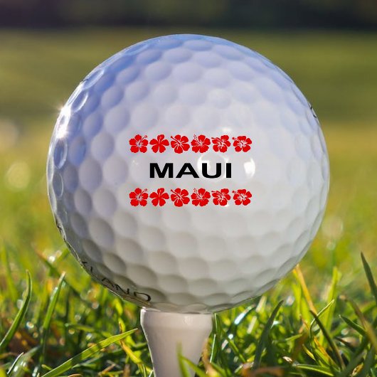 Balles De Golf Bandes de fleurs Maui Aloha Couleur claire