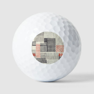 Balles De Golf Bandes géométriques dessinées à la main, motif san
