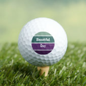 Balles De Golf Bandes Vertes Et Violettes (T-shirt Insitu)