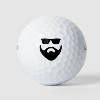 Balles De Golf barbe hipster et lunettes de soleil