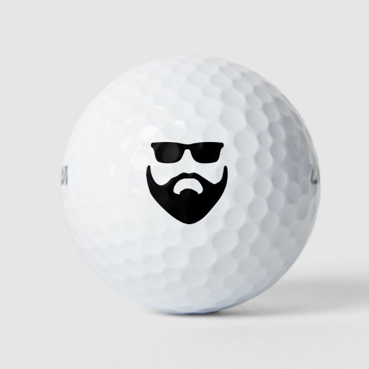 Balles De Golf barbe hipster et lunettes de soleil (Devant)