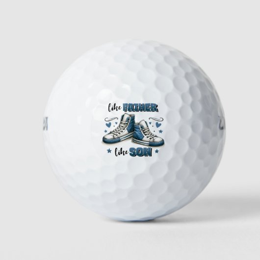 Balles De Golf Baskets Bleus Comme Père, Comme Fils (Devant)
