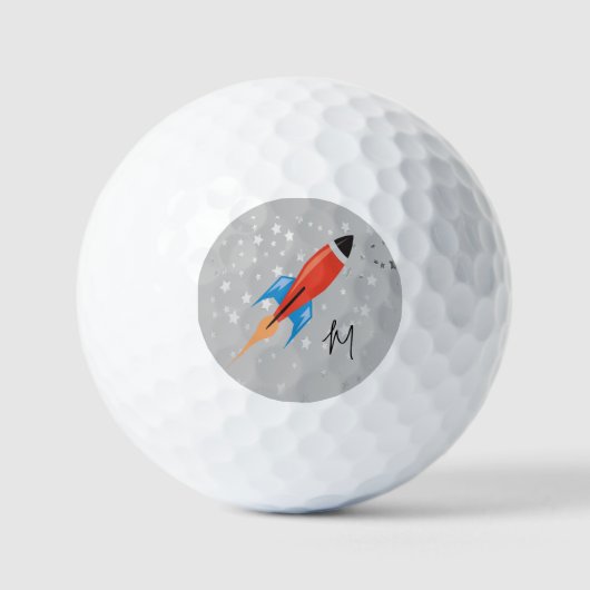 Balles De Golf Bateau de Rocket Lover Golf Initial (Recto)