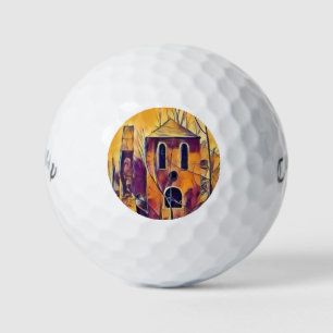 BALLES DE GOLF BÂTIMENT D'ANGLETERRE VICTORIENNE