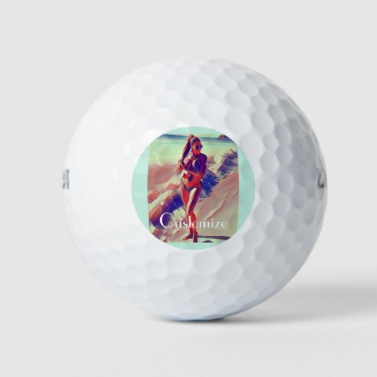 Balles De Golf Beach Girl Thunder_Cove (Devant)