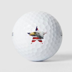 Balles De Golf Beau Aigle, Drapeau Américain, Patriotique