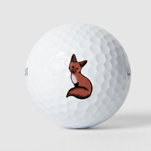 Balles De Golf Beau Renard Rouge (Devant)