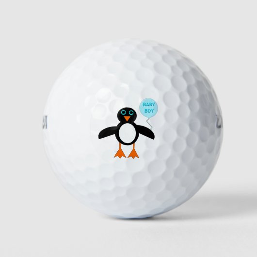 Balles De Golf Bébé Bleu Cute Garçon Penguin Golf Ball (Devant)