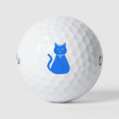Balles De Golf Bébé Bleu mignon chat (Devant)