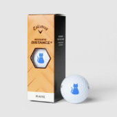 Balles De Golf Bébé Bleu mignon chat (Emballage)