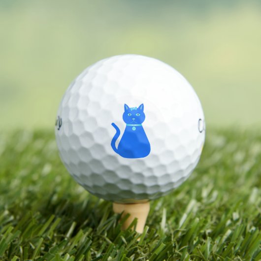Balles De Golf Bébé Bleu mignon chat (T-shirt Insitu)