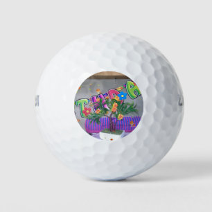 Balles De Golf Belle couleur Art d'anniversaire Imprimer