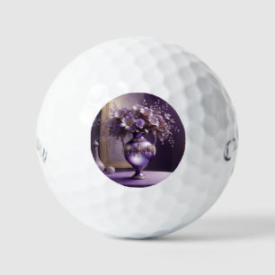 Balles De Golf Belle élégante décoration de vase rond violet clai
