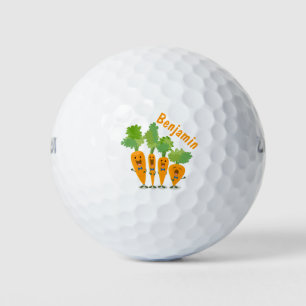 Balles De Golf Belle illustration du quatuor de carottes à carott