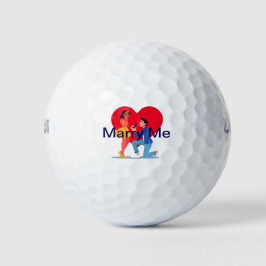 Balles De Golf Belle proposition Mariage Golf Balls (Devant)