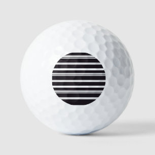 Balles De Golf Belles rayures blanches noires
