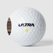 Balles De Golf Belles rayures bleues brunes (Logo)