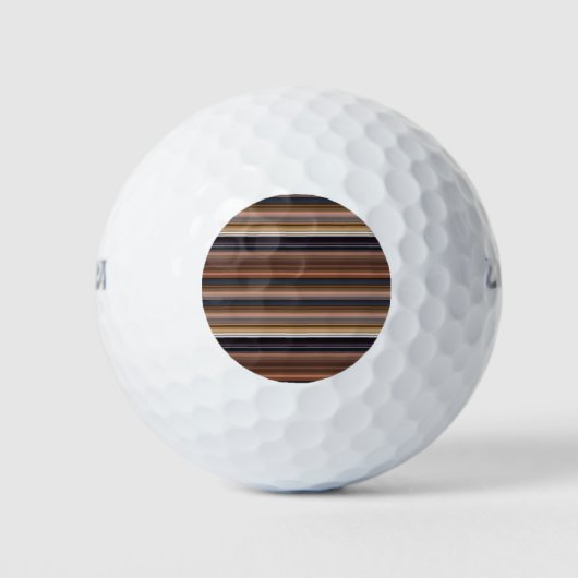 Balles De Golf Belles rayures bleues brunes (Devant)