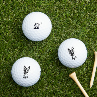 Balles De Golf berger allemand Nom personnalisé Signature Bois