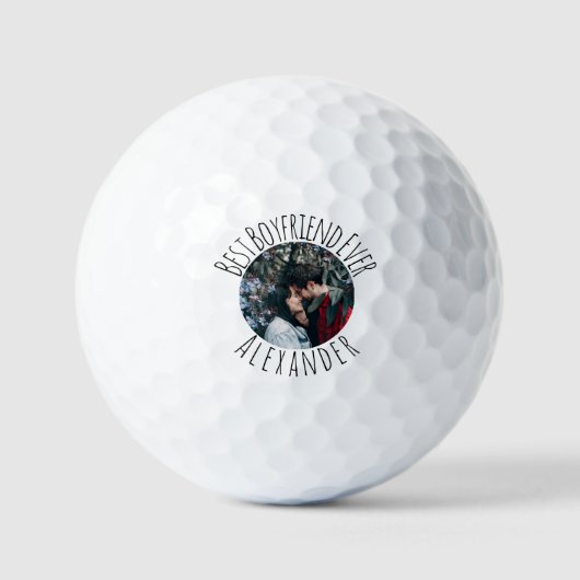 Balles De Golf Best Boyfriend Ever Golfer Valentines Day Player (Recto)
