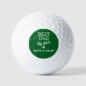 Balles De Golf Best Dad by Par Custom Green White (Recto)