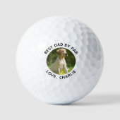 Balles De Golf Best Dad By Par Custom Photo Text (Recto)