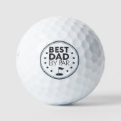 Balles De Golf Best Dad By Par Golf Badge Design (Devant)