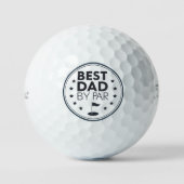 Balles De Golf Best Dad By Par Golf Badge Design (Recto)