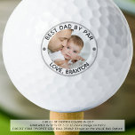 Balles De Golf BEST DAD BY PAR PAR Photo personnalisée<br><div class="desc">Créez un ensemble photo-golf personnalisé de 3 ou 12 avec le titre éditable BEST DAD BY PAR et votre message dans votre choix de couleurs (en argent ou gris) pour un père amateur de golf spécial comme cadeau d'anniversaire, de Fête des pères ou de vacances. Chaque balle aura la même...</div>