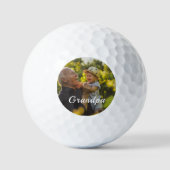 Balles De Golf Best Grandpa Ever 2 Photo Script Personalized  (Recto)