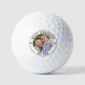 Balles De Golf BEST GRANDPA moderne PAR PAR Photo (Recto)