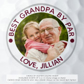 Balles De Golf BEST GRANDPA PAR PAR Photo personnalisée Maroon