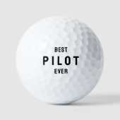 Balles De Golf Best pilot ever Aviation Simple Typography  (Recto)
