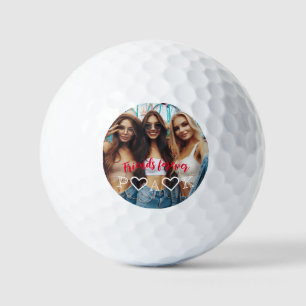 Balles De Golf BFF minimaliste Saint Valentin Coeur blanc   Photo