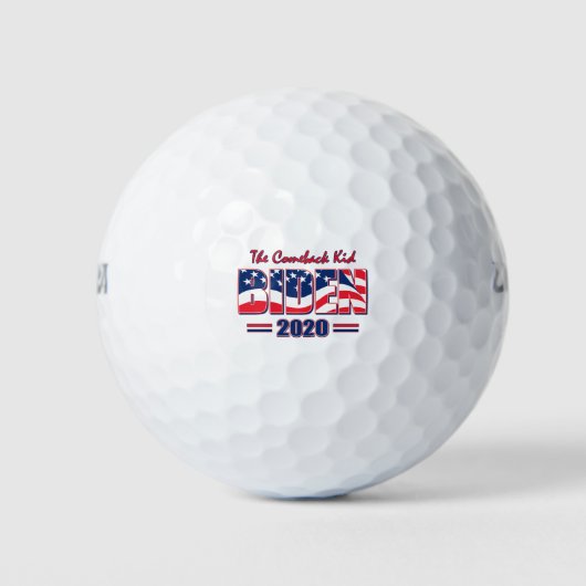 Balles De Golf BIDEN-2020-Comeback-Kid (Devant)