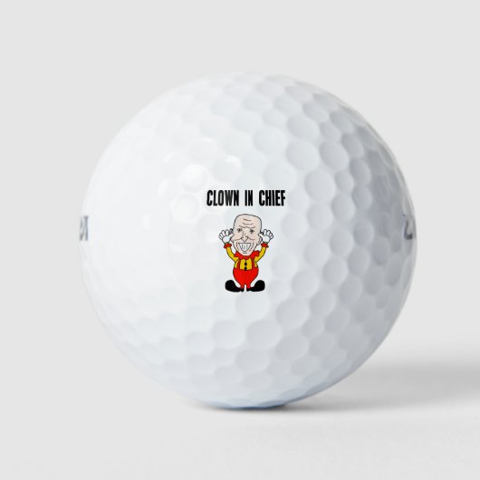Balles De Golf Biden Clown au chef (Devant)