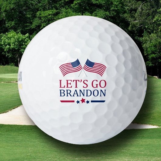 Balles De Golf Biden Let's Go Brandon USA Stars Drapeau
