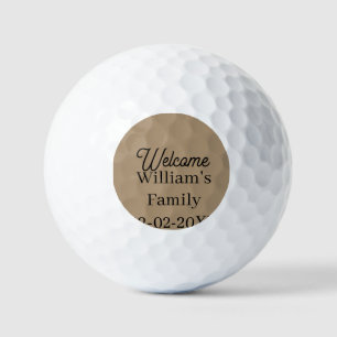 Balles De Golf Bienvenue à la maison ajout du nom de famille inau