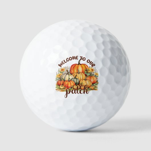Balles De Golf Bienvenue dans notre Patch - Cosy Citrouille Patch (Recto)
