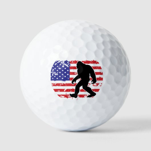 Balles De Golf Bigfoot and the American Flag (Recto)