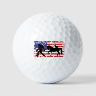 Balles De Golf Bigfoot, Licorne et Jackalope dans le drapeau amér