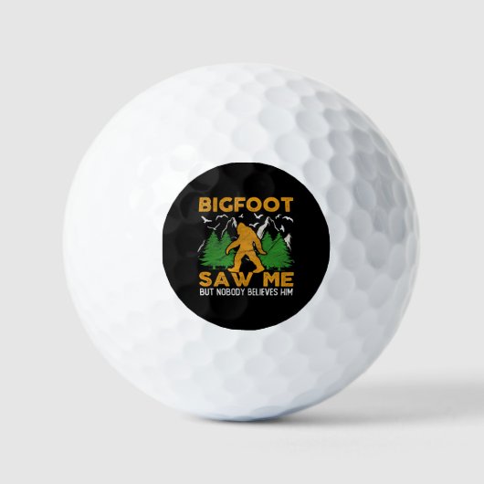 Balles De Golf Bigfoot M'A Vu Sasquatch Yeti (Recto)